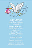STORK WITH TWINS CUSTOM INVITATION