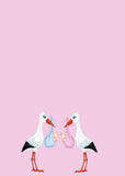 TWIN STORKS CUSTOM INVITATION