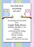 TWIN OWLS CUSTOM INVITATION