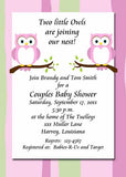 TWIN OWLS CUSTOM INVITATION