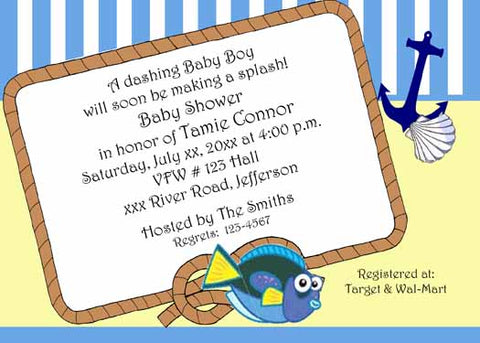 NAUTICAL ROPE CUSTOM INVITATION