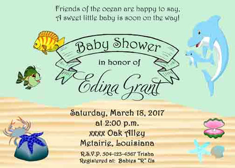 OCEAN FRIENDS CUSTOM INVITATION