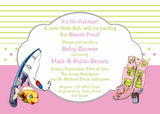 FISHING BOY AND GIRL CUSTOM INVITATION