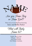 GENDER REVEAL PINK AND BLUE SPORTS BALLS CUSTOM INVITATION