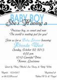 DAMASK BORDER CUSTOM INVITATION