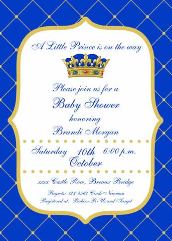 PRINCE CROWN CUSTOM INVITATION