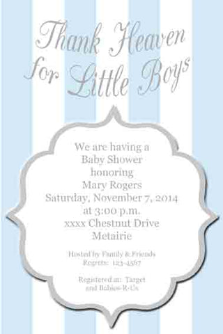 THANK HEAVEN FOR CUSTOM INVITATION