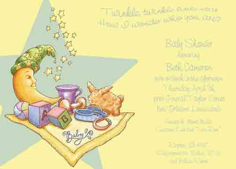 SLEEPING MOON CUSTOM INVITATION