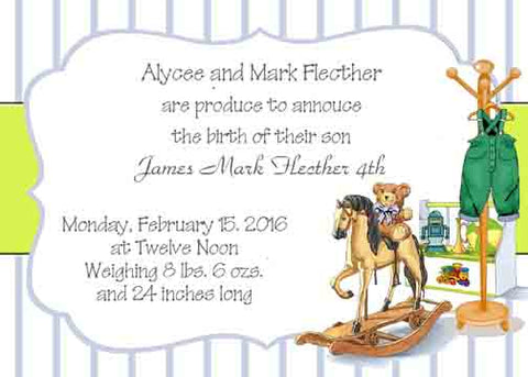 BABY'S ROOM CUSTOM INVITATION