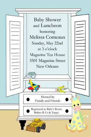 OPEN ARMOIRE CUSTOM INVITATION