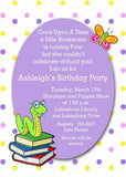BOOK WORM CUSTOM INVITATION