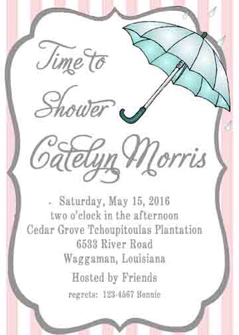 UMBRELLA SHOWER CUSTOM INVITATION