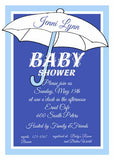 UMBRELLA SILHOUETTE CUSTOM INVITATION