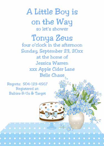 CAKE AND TABLE SCAPE CUSTOM INVITATION