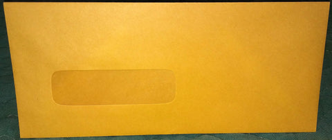 BROWN SINGLE WINDOW ENVELOPES - 25 COUNT