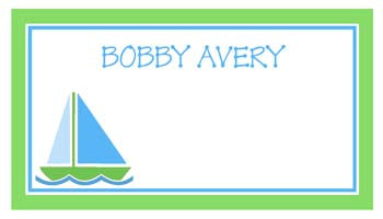 SAILBOAT PERSONALIZED GIFT OR CALLING CARDS