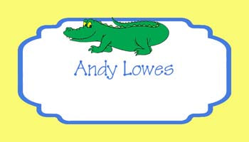 ALLIGATOR PERSONALIZED GIFT OR CALLING CARDS