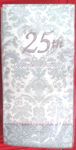 25TH ANNIVERSARY PAPER GUEST TOWELS