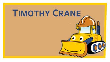 TRUCK FRONT LOADER PERSONALIZED GIFT OR CALLING CARDS