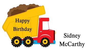 DUMP TRUCK PERSONALIZED GIFT OR CALLING CARDS