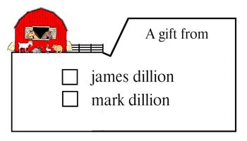 FARM BARN PERSONALIZED GIFT OR CALLING CARDS