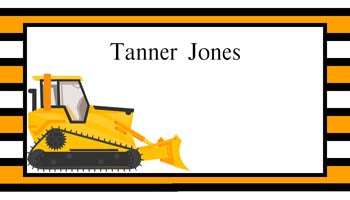 CONSTRUCTION EQUIPMENT PERSONALIZED GIFT OR CALLING CARDS