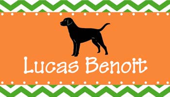 DOG AND CHEVRON PERSONALIZED GIFT OR CALLING CARDS