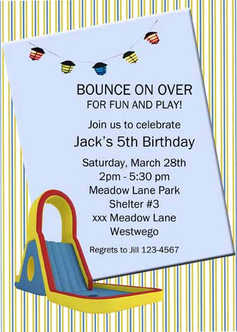 BOUNCE CASTLE #2 CUSTOM INVITATION