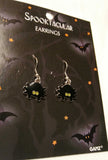 BLACK WHIMSICAL SPIDER EARRINGS