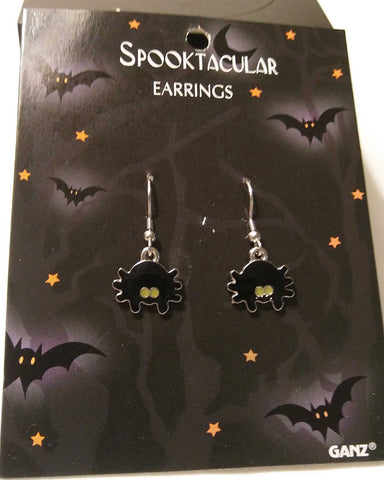 BLACK WHIMSICAL SPIDER EARRINGS