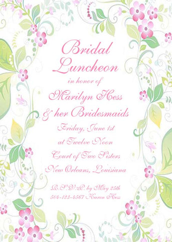 PASTEL FLORAL FRAME CUSTOM INVITATION