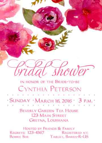 FLORAL ASSORTMENT CUSTOM INVITATION