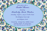 PAISLEY FLORAL BACKGROUND CUSTOM INVITATION