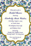 PAISLEY FLORAL BACKGROUND CUSTOM INVITATION