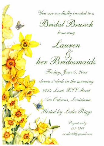 YELLOW DANDELIONS CUSTOM INVITATION