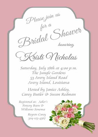 FLORAL BOUQUET CUSTOM INVITATION