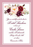 KISSING FLOWERS CUSTOM INVITATION