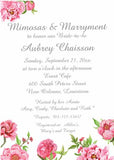 PINK PEONIES CUSTOM INVITATION
