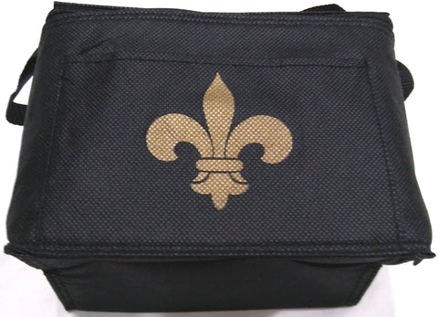 FLEUR DE LIS NYLON INSULATED LUNCH BAG