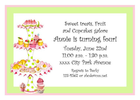 3 TIERED DESSERT PLATE CUSTOM INVITATION