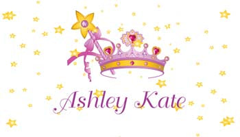 PRINCESS CROWN AND SEPTOR PERSONALIZED GIFT OR CALLING CARDS