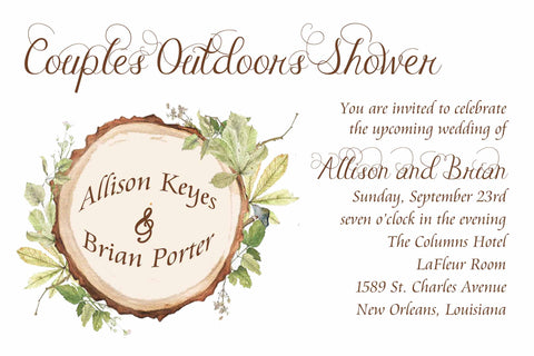 SLICE OF WOOD CUSTOM INVITATION