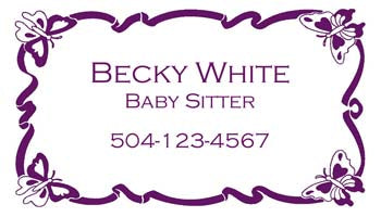 BUTTERFLY CORNERS PERSONALIZED GIFT OR CALLING CARDS