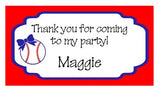 SPORTS BALLS AND BOWS PERSONALIZED GIFT OR CALLING CARDS