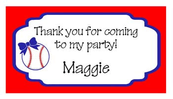 SPORTS BALLS AND BOWS PERSONALIZED GIFT OR CALLING CARDS