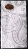 CASPARI SILVER FILIGREE PAPER GUEST TOWEL