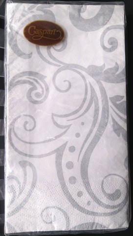CASPARI SILVER FILIGREE PAPER GUEST TOWEL