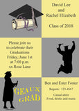 COLOR BLOCKS GRADUATION CUSTOM INVITATION