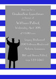 GIRL OR BOY SILHOUETTE GRADUATE CUSTOM INVITATION