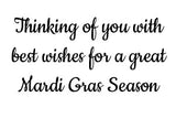 ICONIC CIRCLED FDL  - MARDI GRAS GREETING CARD